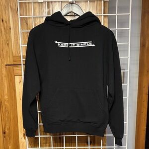 Jerzees Black Pullover Hoodie with Keep It Simple” Graphic